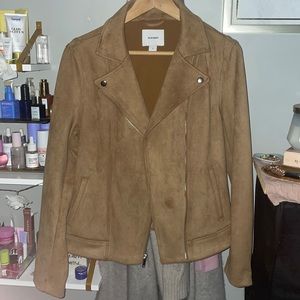 Old Navy brown suede “biker” style jacket Sz M